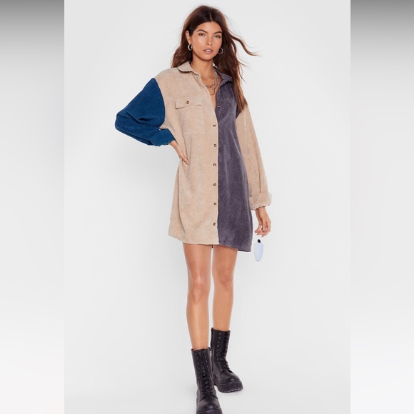 Nasty Gal Dresses & Skirts - Nasty Gal Color Block Shirt Dress
